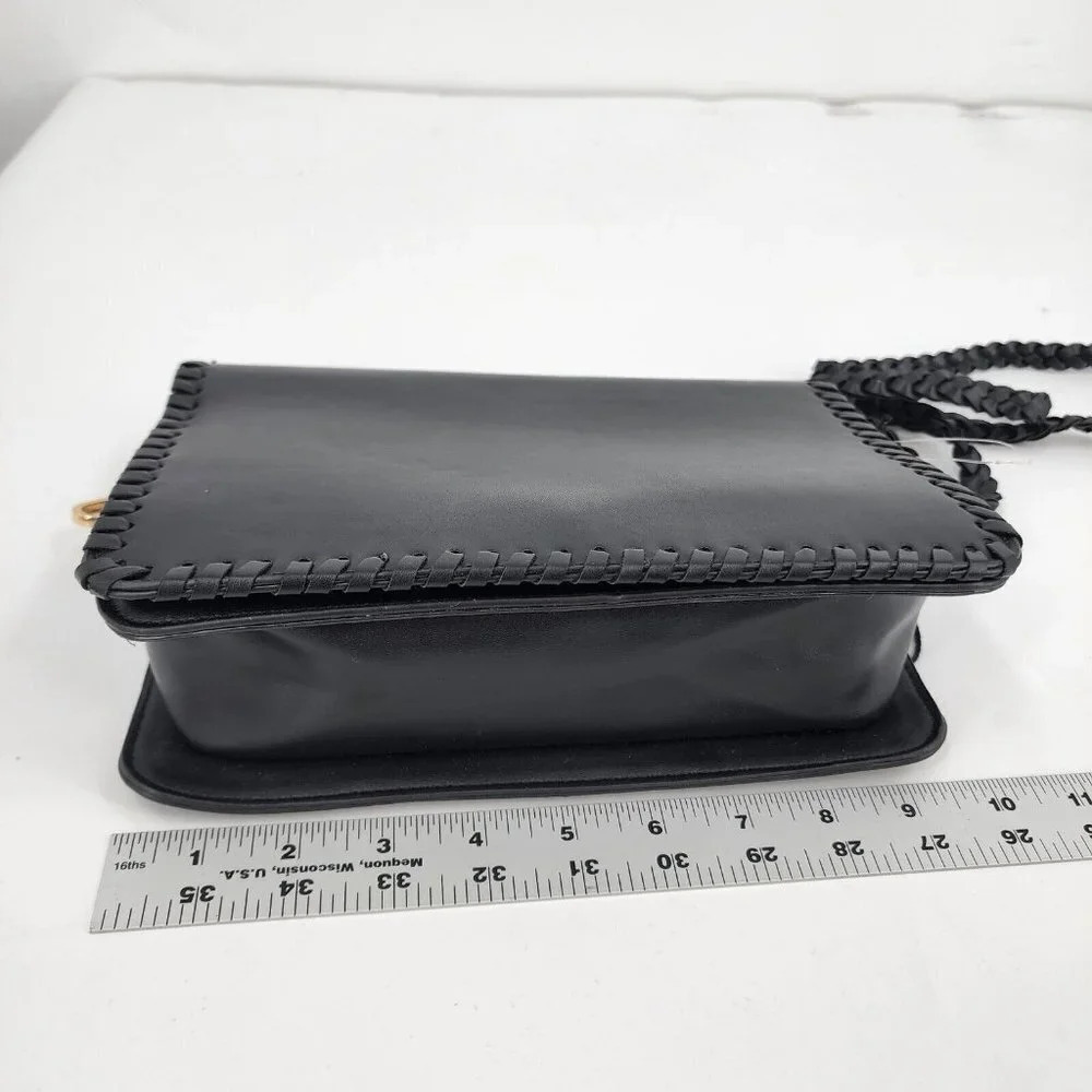 Moda Luxe Whip Stitch Faux Leather Medium Cross Body NWT - Picture 7 of 9